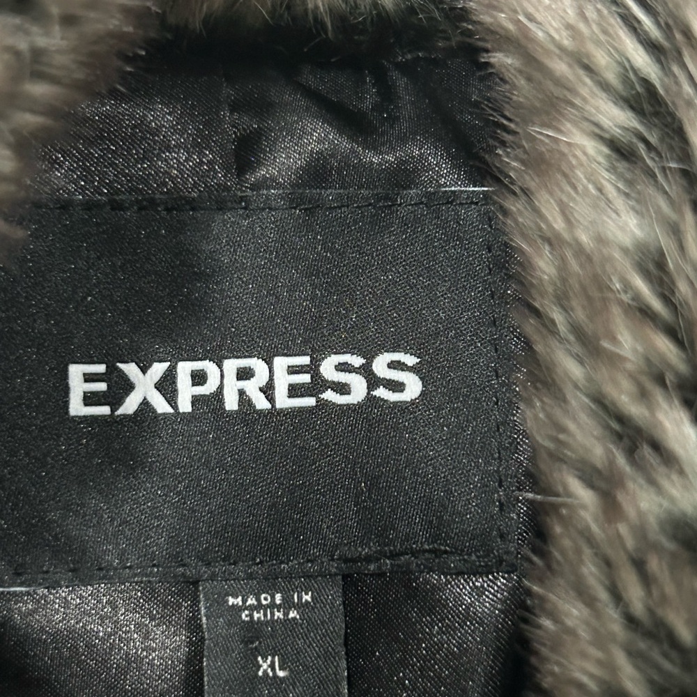 Express Gray Teddy Jacket - image 6